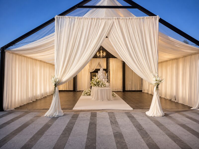 Outdoor Canopy Entrance — Canadian Wall to Wall Draping